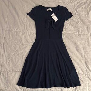Hollister Navy Ribbed Skater Dress - NWT - XS